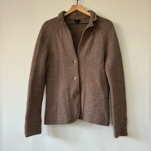 Talbots Pure Merino Wool Textured Cardigan sweater size Large